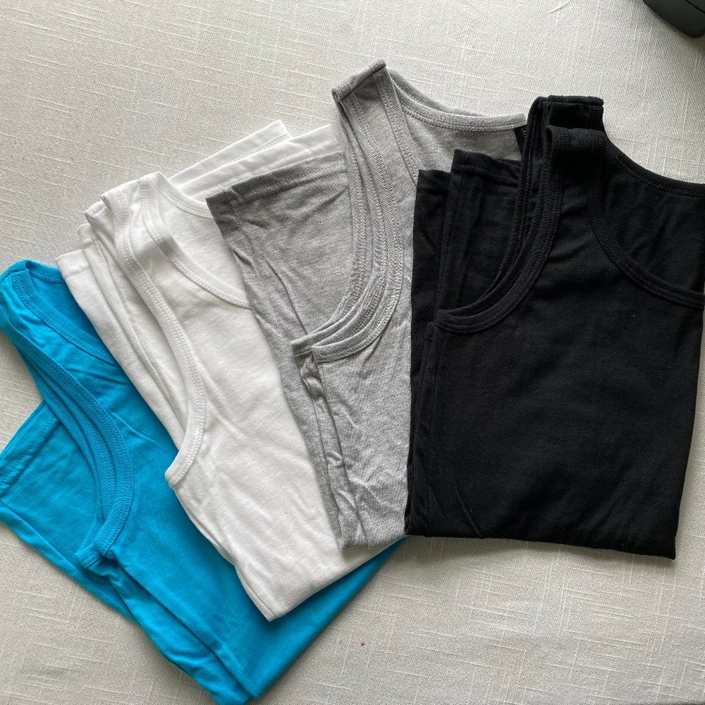 Brand New 4-Pack of 100% Cotton Tanks